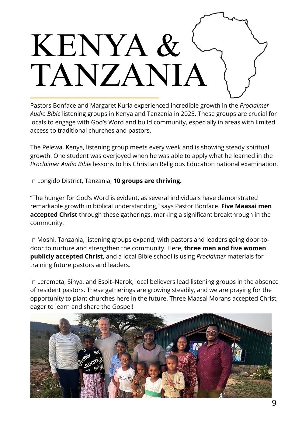 Kenya and Tanzania ministry - leader training